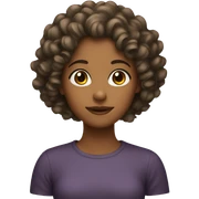 girl with curly hair sticker