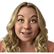 smiling girl with blonde hair sticker