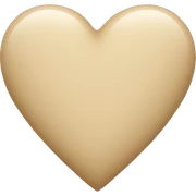 Beige heart  sticker