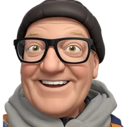 happy boy with glasses sticker