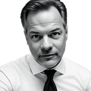 monochrome portrait of a man sticker