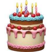 Happy birthday cake sticker
