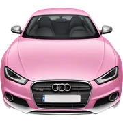 Pink Audi sticker