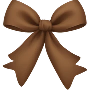 brown bow sticker