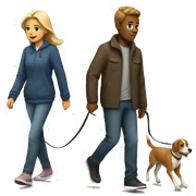 Walking the dog sticker
