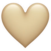 beige heart sticker