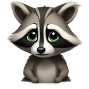 sad raccoon sticker
