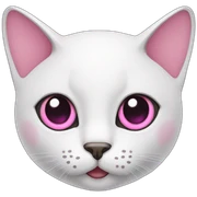 Cat with pink eyes sticker