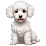 CANICHE WHITE cute sticker