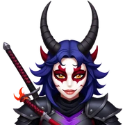 Demon-Horned Warrior sticker