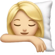 Blonde girl sleeping sticker