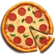 pizza on a plate  sticker