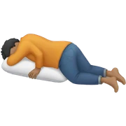 Person lying down face down sticker