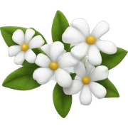 white flowers sticker