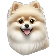White pomeranian sticker