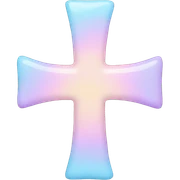 Pastel cross sticker