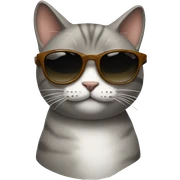 Cat with sunglasses sticker
