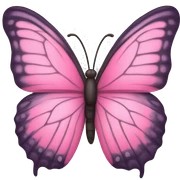 pink butterfly sticker