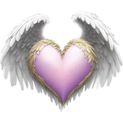 heart with angel wings sticker