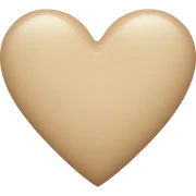 beige heart sticker