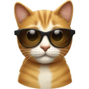 Cat with sunglasses sticker