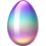 Sparkly glossy Pastel iridescent glass egg sticker