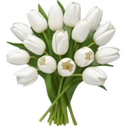 white tulip bouquet  sticker