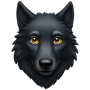 black wolf sticker