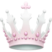 White and pastel pink crown sticker