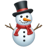 full body christmas hat snowman sticker