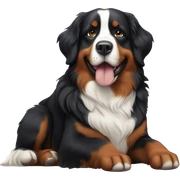Bernese mountain dog and a Scandinavian girl sticker