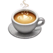 Sparkly coffee sticker