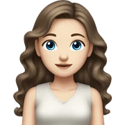 Beautiful girl,Brown hair,wavy hair，long hair,Blue eyes,Chinese sticker