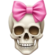 Skull with a pink bow sticker