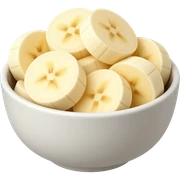 Banana slices in bowl sticker
