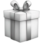 christmas gift black and white sticker