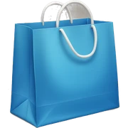 a blue shopping bag
 sticker
