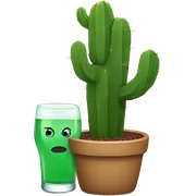 Cactus drinks alcohol sticker