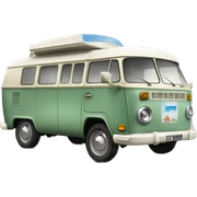 Vintage camper van sticker