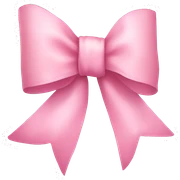 light pink ribbon bow sticker