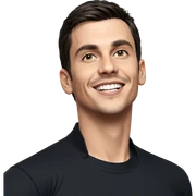 smiling boy in black shirt sticker