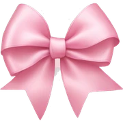 light pink ribbon bow sticker