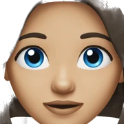 brunette girl with blue eyes sticker