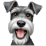 Schnauzer smiling sticker
