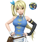 smiling lucy heartfilia portrait sticker