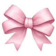 light pink ribbon bow sticker