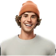 smiling boy in sweater and hat sticker