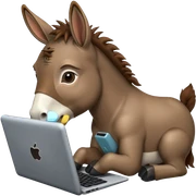 Donkey on computer sticker