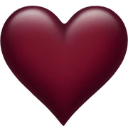 burgundy heart sticker
