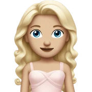 Beautiful blond girl with blue eyes and pastel pink wedding dress sticker